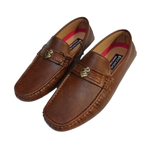 NEW w TAG Rocawear Ludlow Loafers Sz 9.5 Brown Comfort Faux Leather Shoes Preppy main image 5
